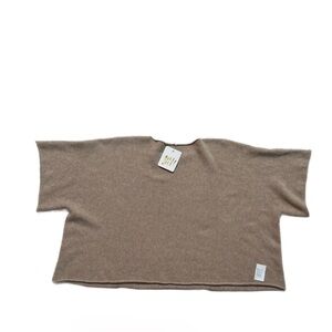 LUCKY NA NA ~ Taupe Lightweight Tan Batwing Sweater made in Paris One Size